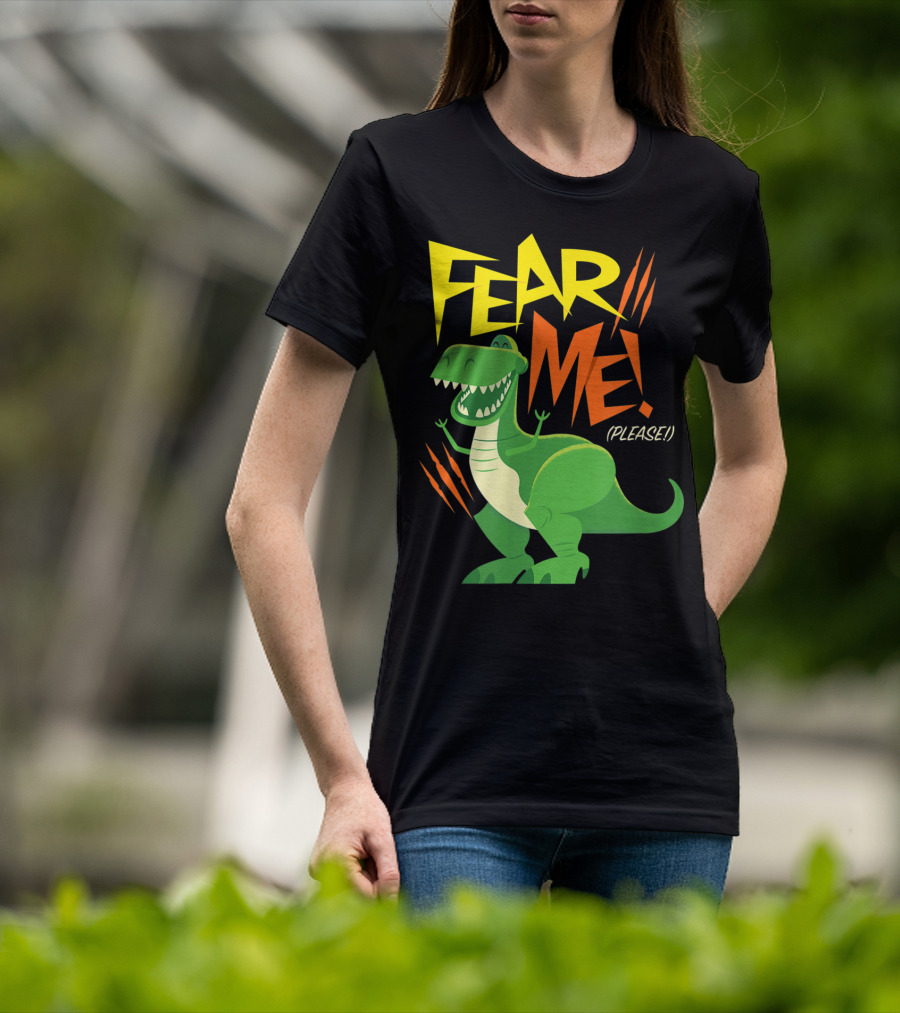 Disney Pixar Toy Story 4 Rex Fear Me Please Green Dinosaur Cartoon T-Shirt