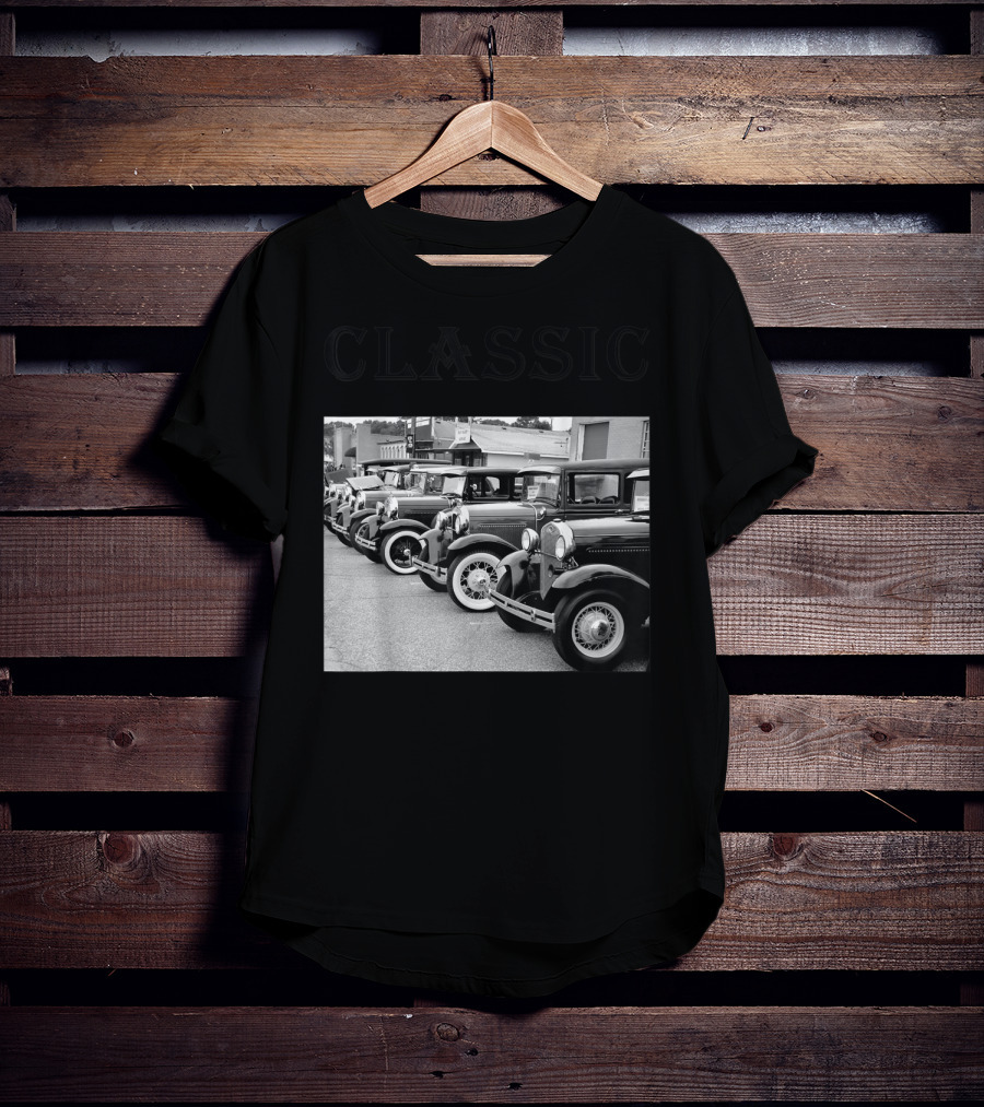 Father's Day Antique Classic Car Lineup T-Shirt