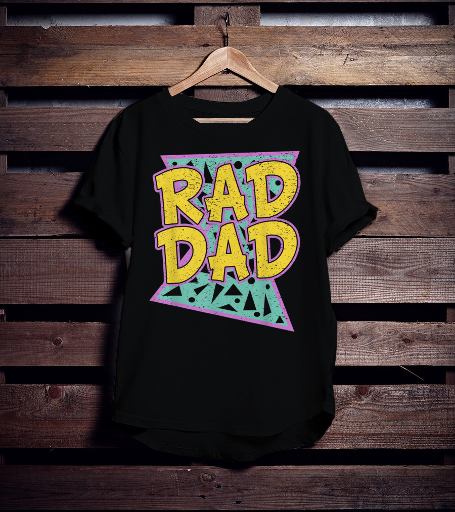 Rad Dad 80s Retro Style Father's Day T-Shirt