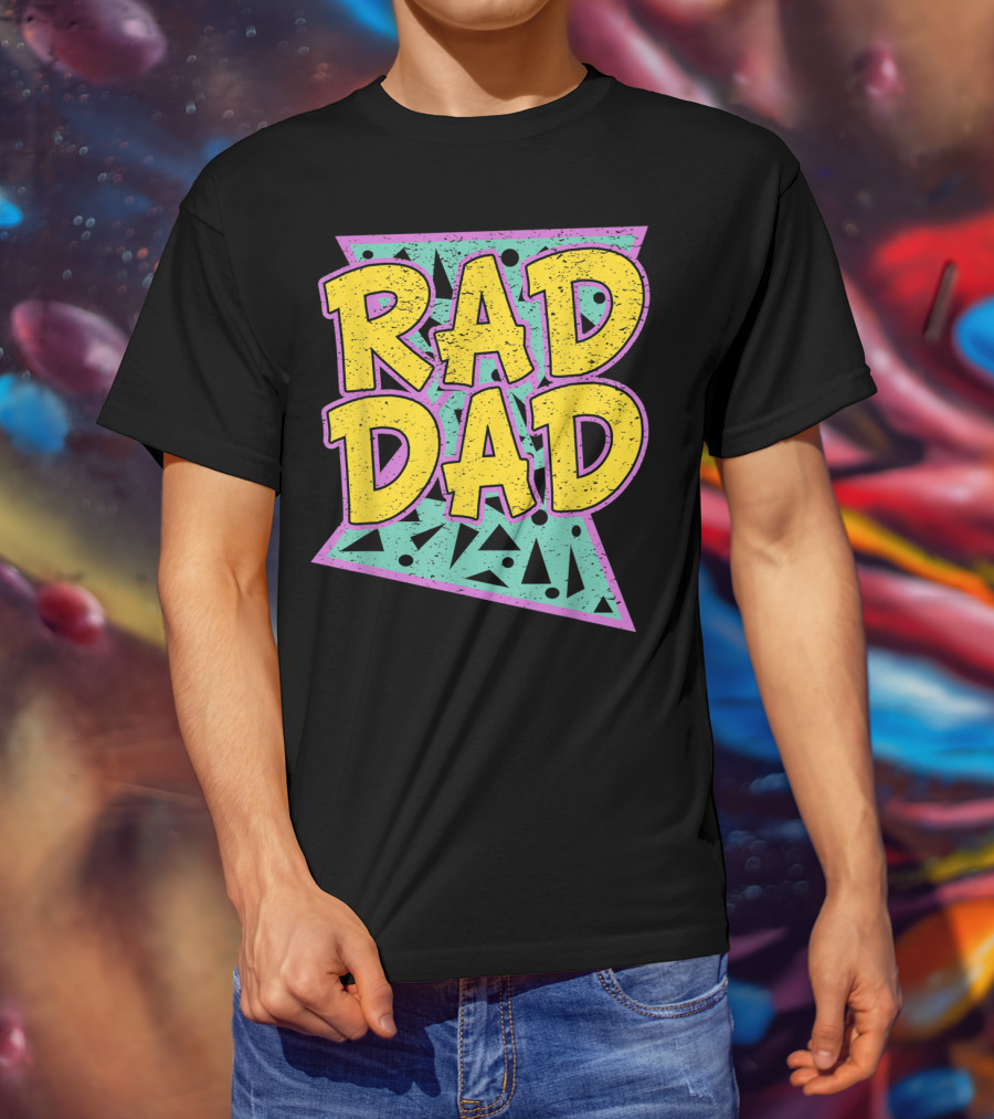 Rad Dad 80s Retro Style Father's Day T-Shirt