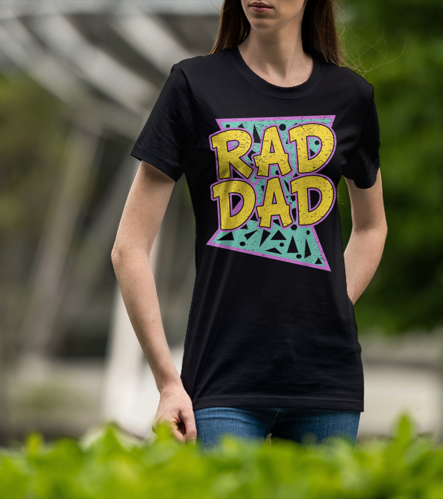 Rad Dad 80s Retro Style Father's Day T-Shirt