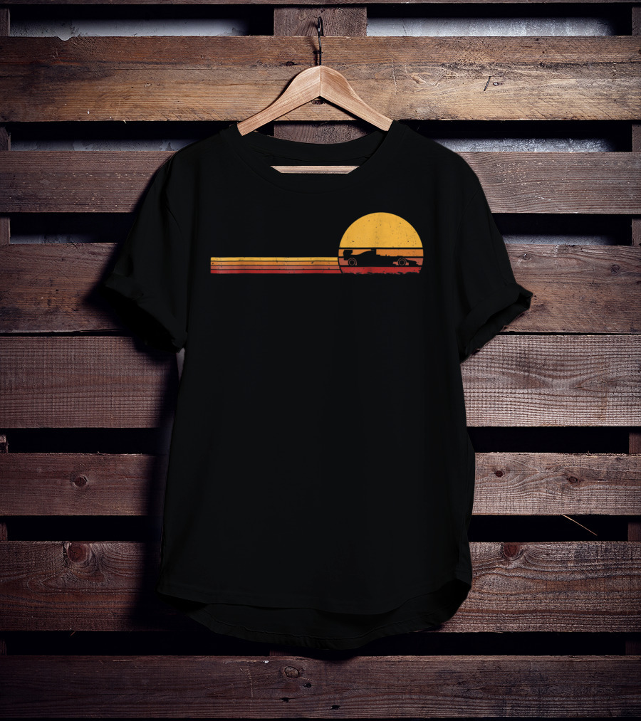 70s Vintage Formula Racing Retro Sunset T-Shirt
