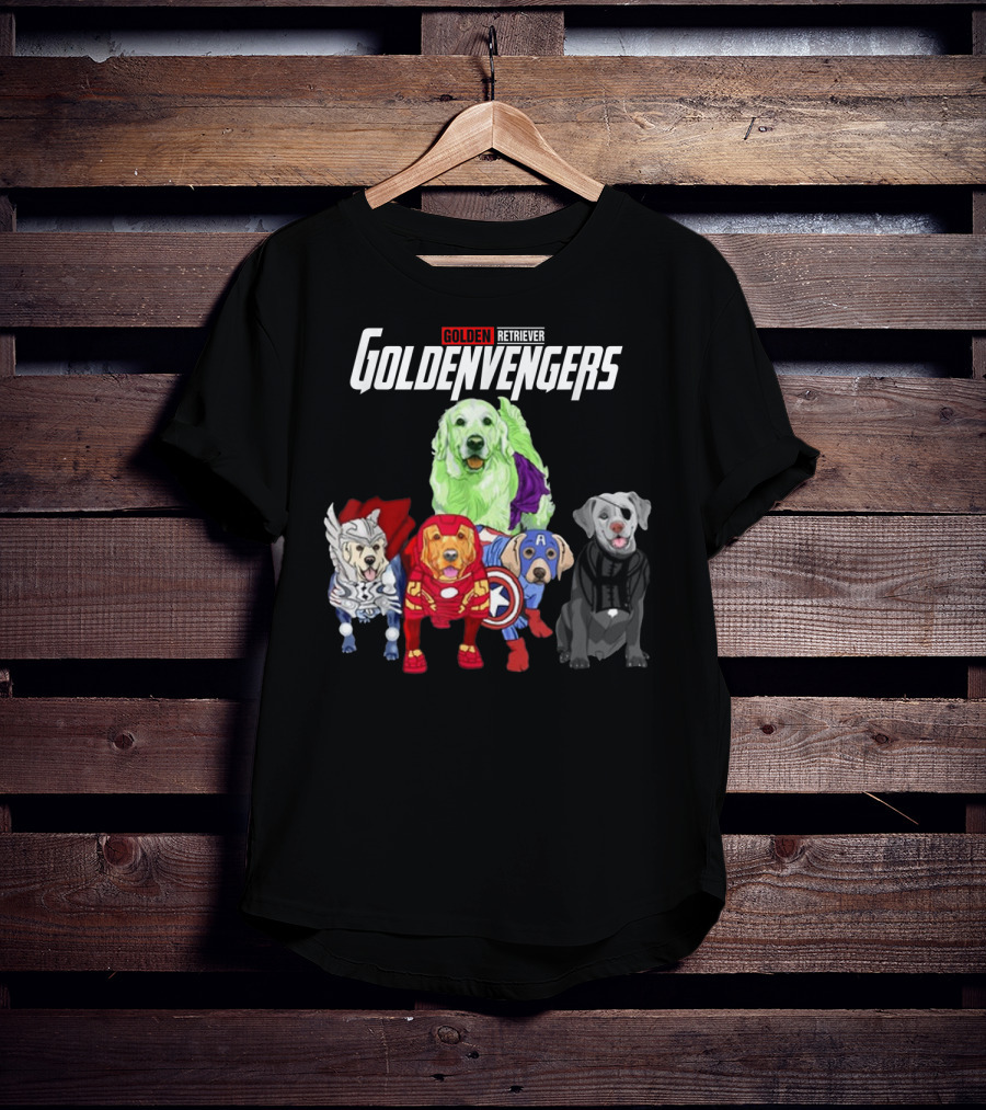 Goldenvengers Golden Retriever Avengers Dogs T-Shirt