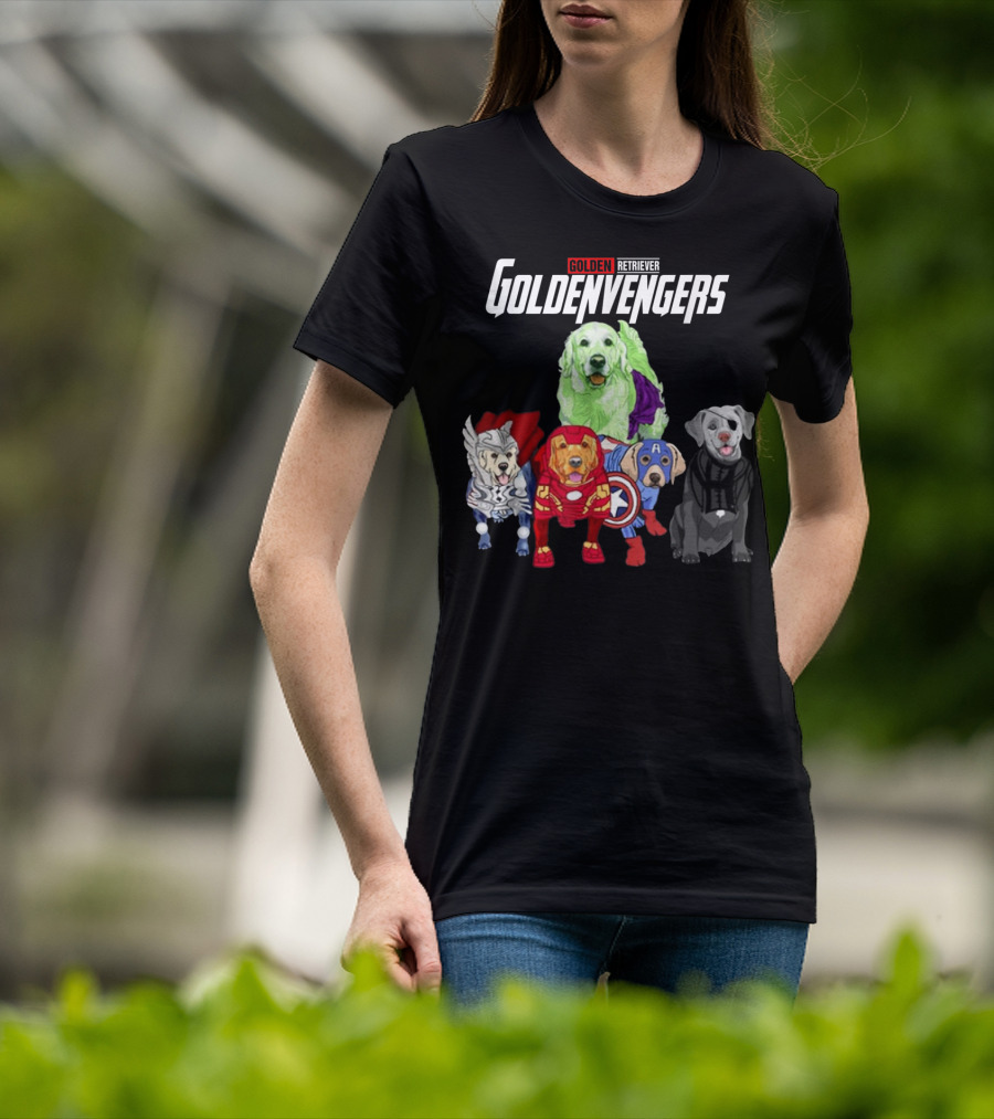 Goldenvengers Golden Retriever Avengers Dogs T-Shirt