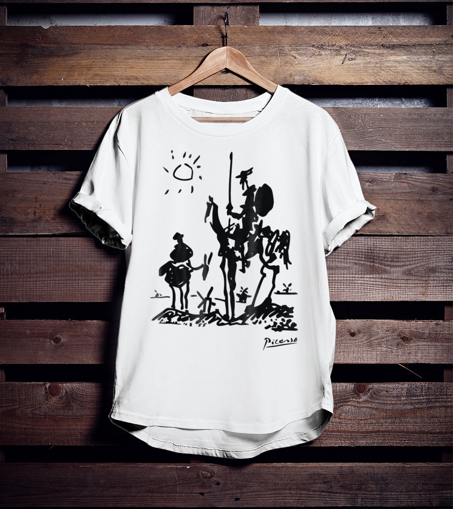 Picasso Don Quixote 1955 Sketch With Sun And Sancho Panza T-Shirt