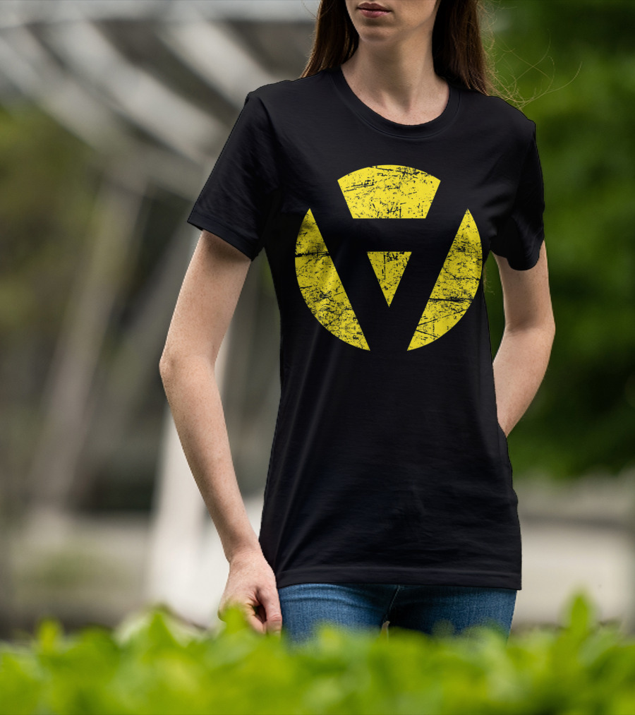 AnCap Libertarian Voluntarism Distressed Yellow T-Shirt
