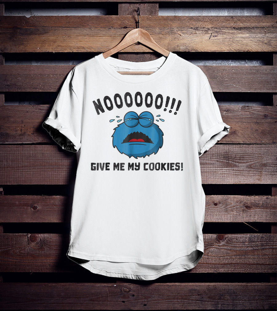No More Cookies Monster Noooo Give Me My Cookies GDPR T-Shirt