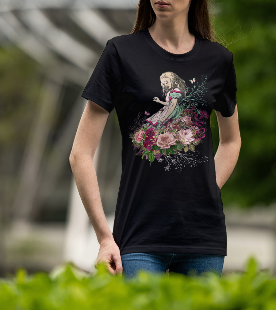 Alice In Wonderland Floral Bouquet T-Shirt