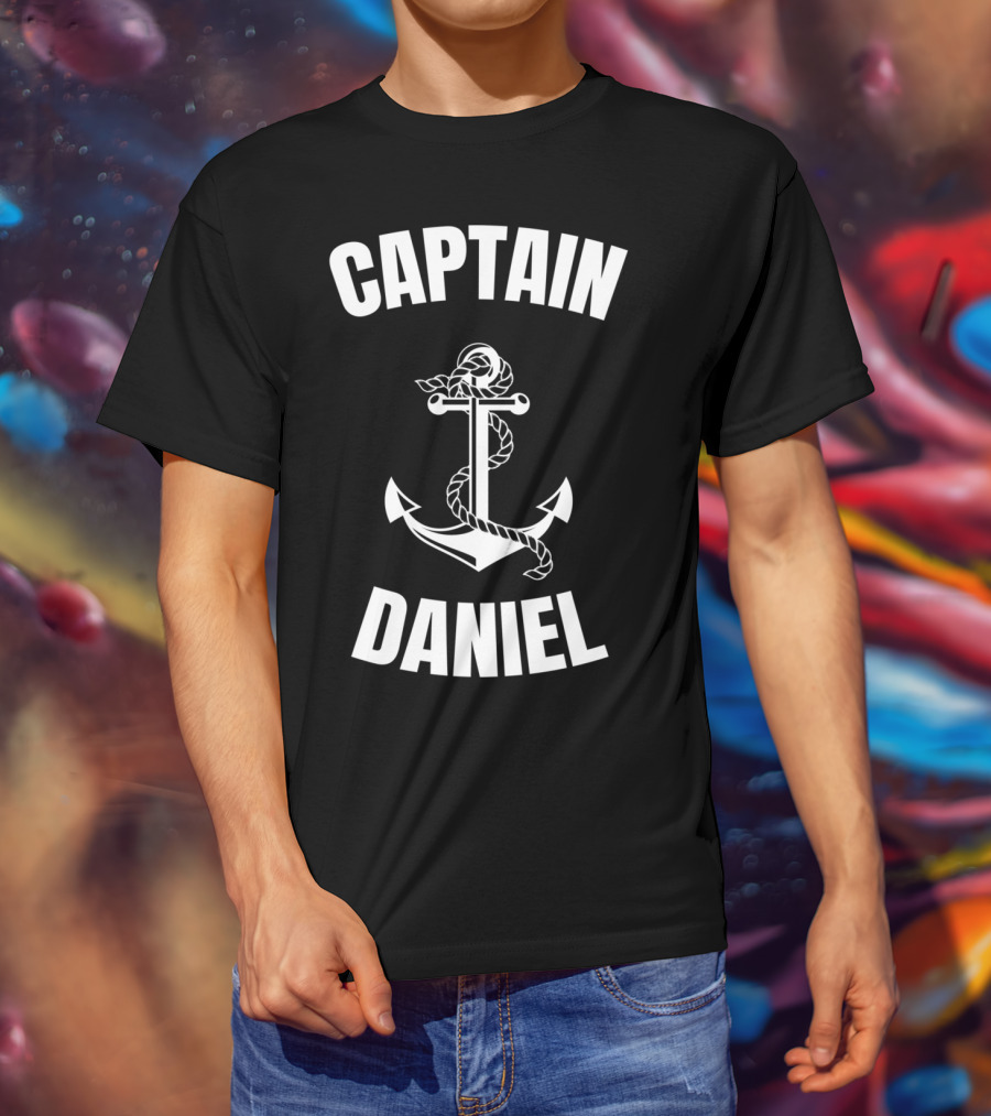 Captain Daniel Anchor Nautical Boat Captain T-Shirt