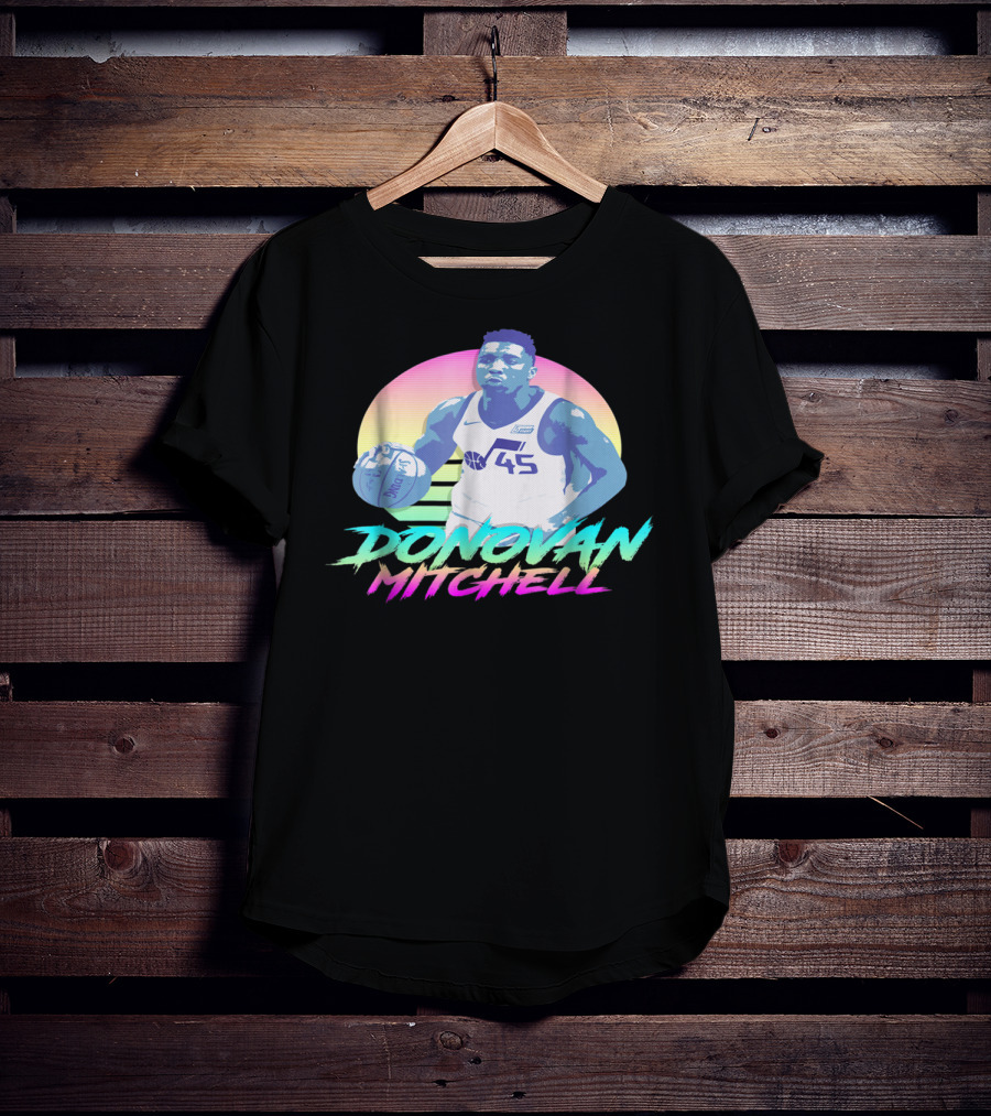 Donovan Mitchell Retro Jazz 45 Aesthetic T-Shirt