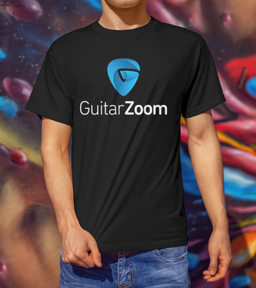 GuitarZoom Pick Pocket Guitar Players Emblem T-Shirt