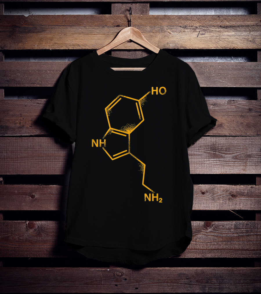 Happiness Serotonin Molecule Chemistry Science T-Shirt