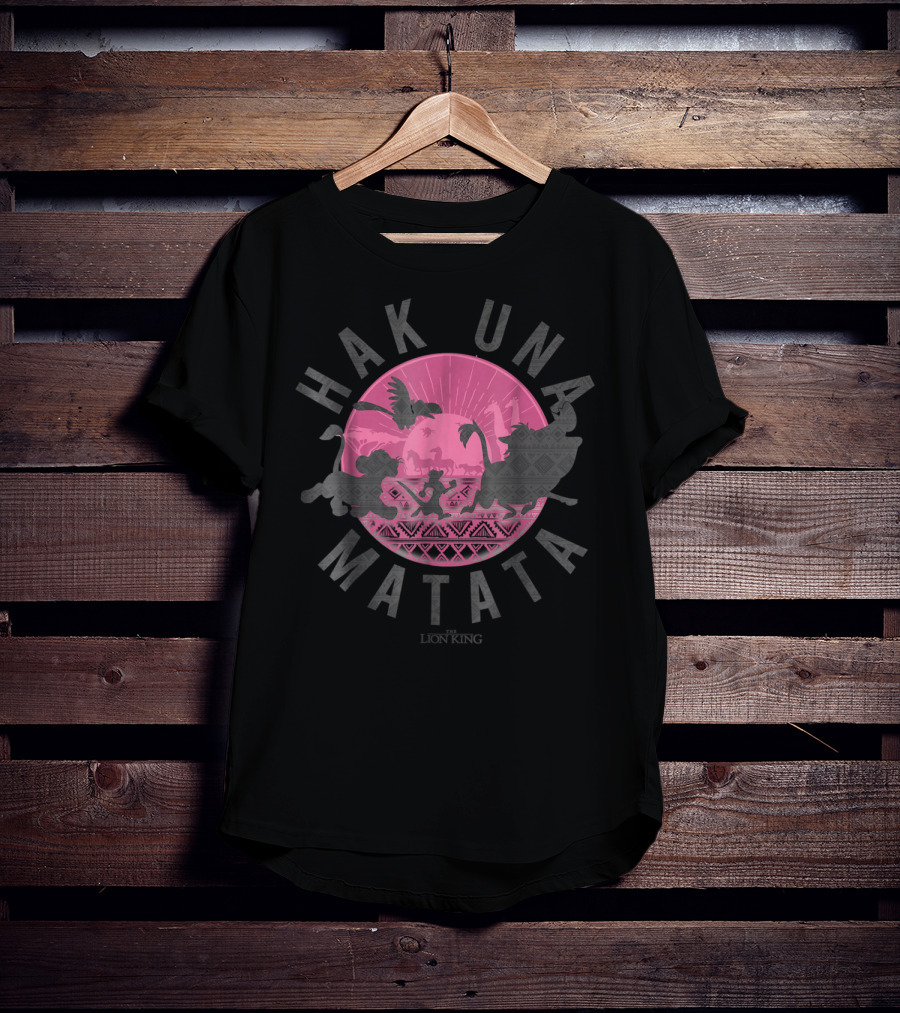 Disney Lion King Hakuna Matata Silhouette Circle T-Shirt
