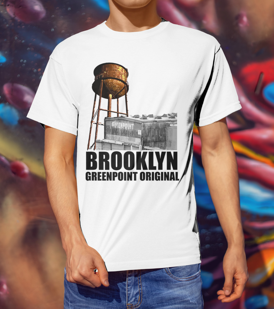 Brooklyn Greenpoint Original Water Tower Skyline T-Shirt