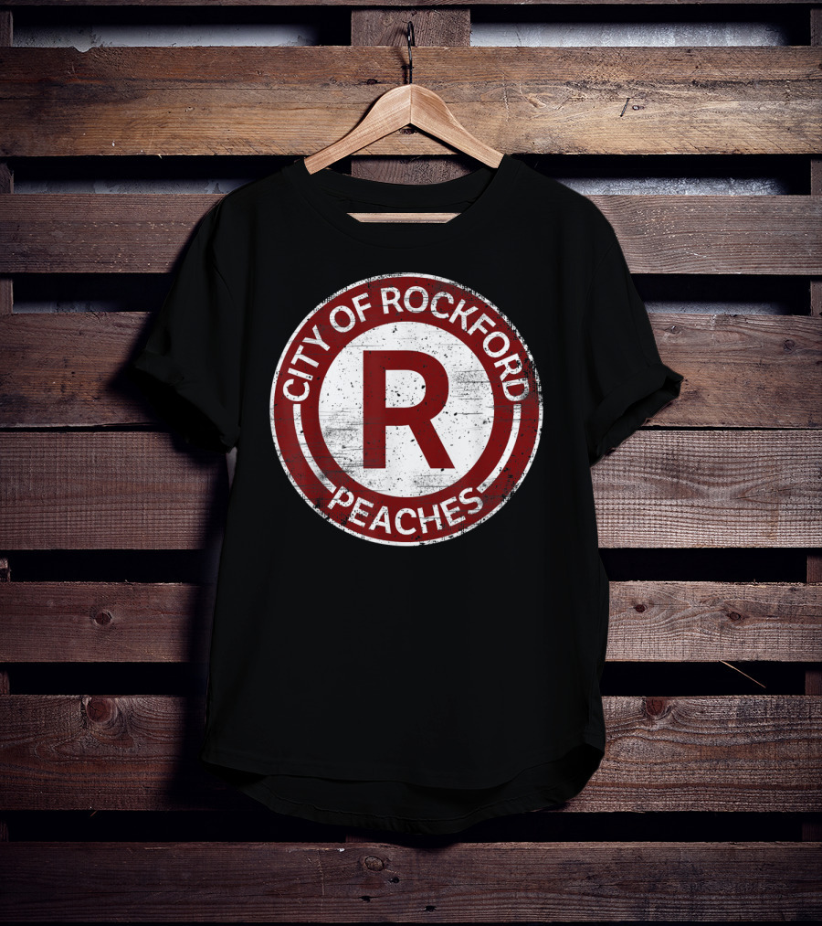City Of Rockford Peaches Feminist Baseball T-Shirt