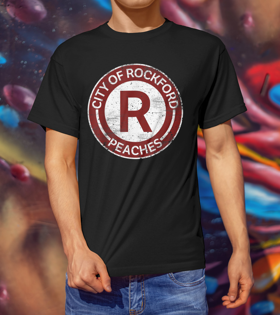 City Of Rockford Peaches Feminist Baseball T-Shirt