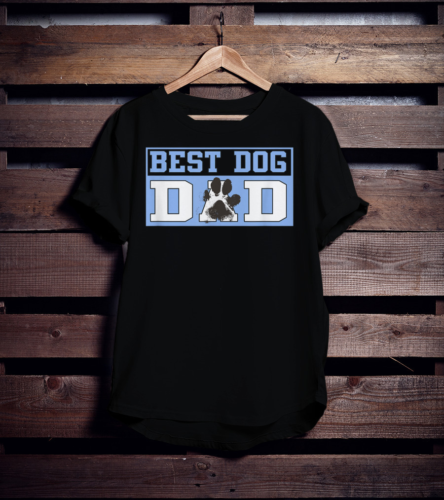BEST DOG DAD Paw Prints T-Shirt