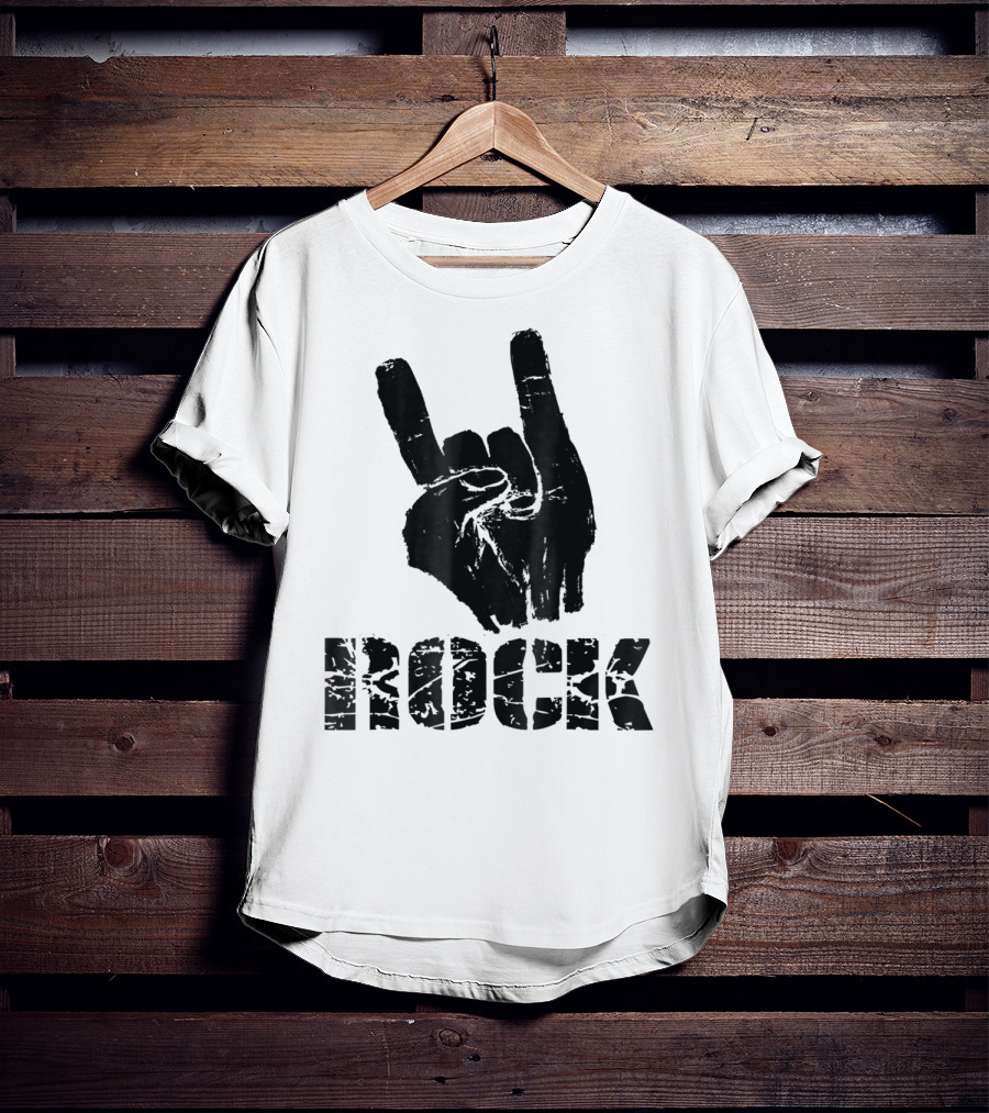Born To Be Rock Star Hand Horns Rock Gesture T-Shirt