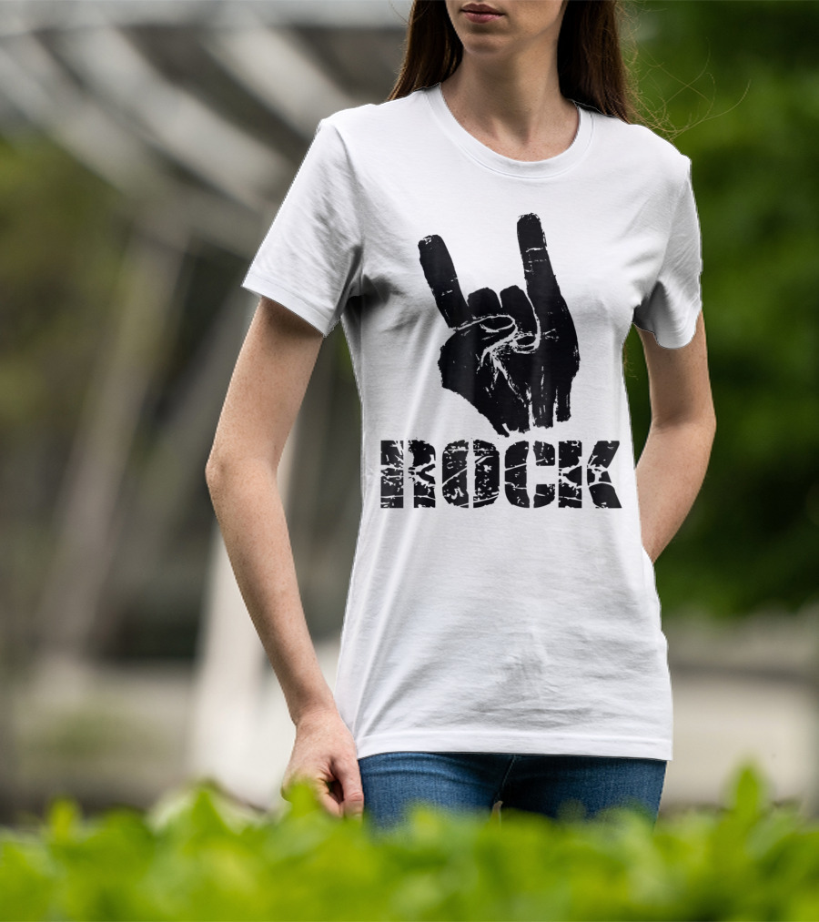 Born To Be Rock Star Hand Horns Rock Gesture T-Shirt