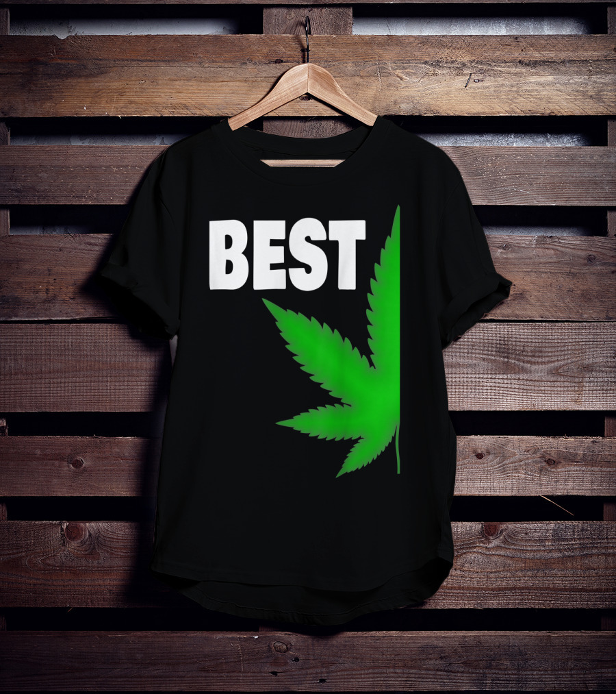 Couple Matching Best Buds BFF Marijuana Leaf Best T-Shirt