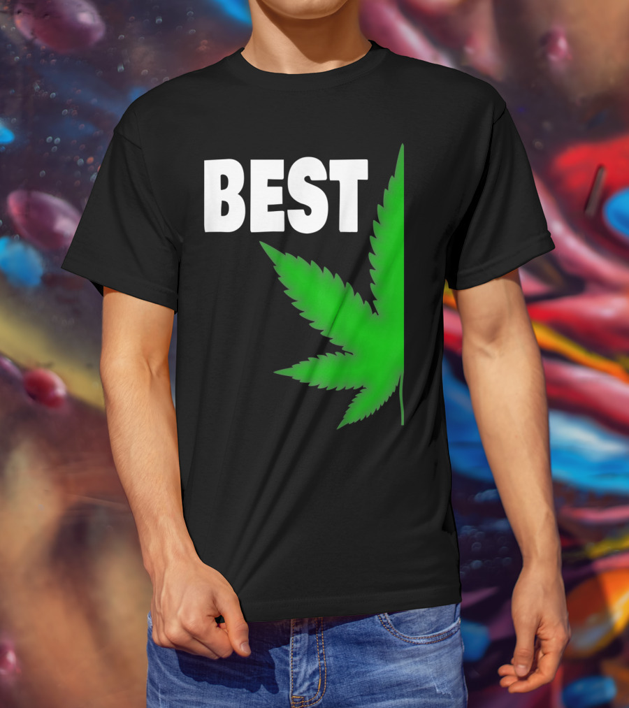 Couple Matching Best Buds BFF Marijuana Leaf Best T-Shirt