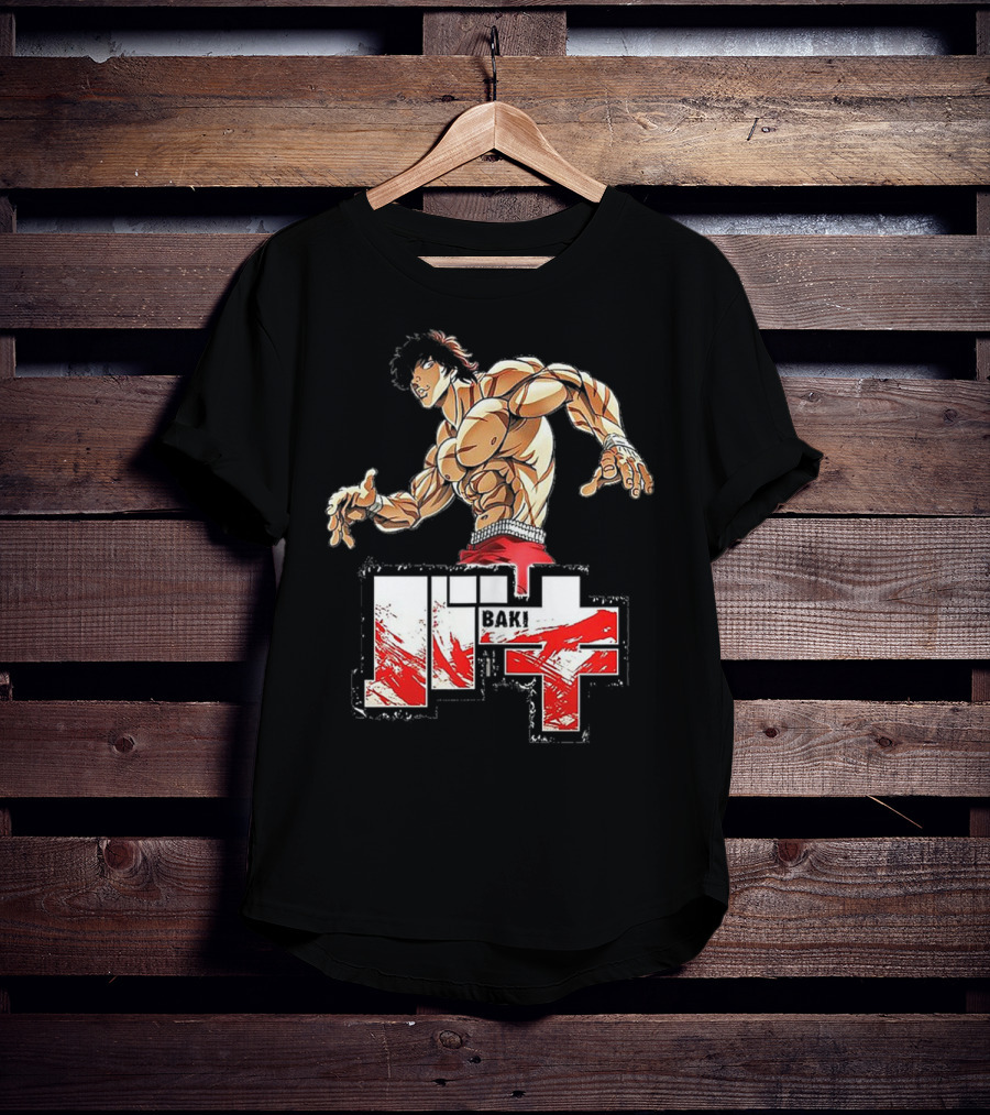 Baki Otaku Muscle Fighter Anime Character T-Shirt