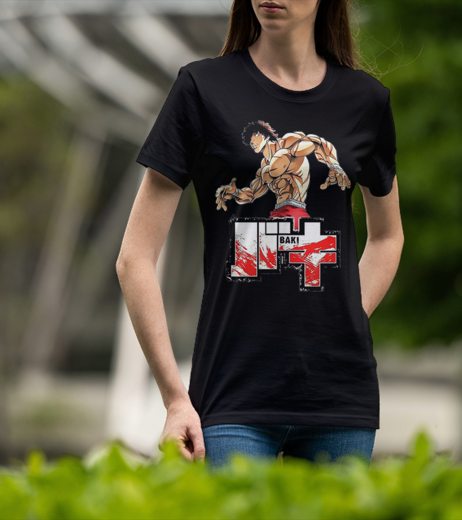 Baki Otaku Muscle Fighter Anime Character T-Shirt