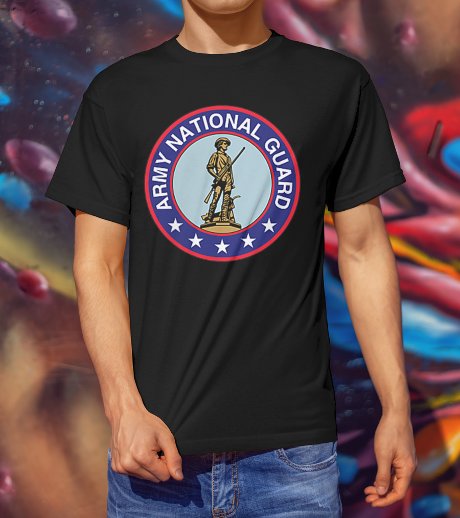 Army National Guard Veteran Morale Emblem T-Shirt