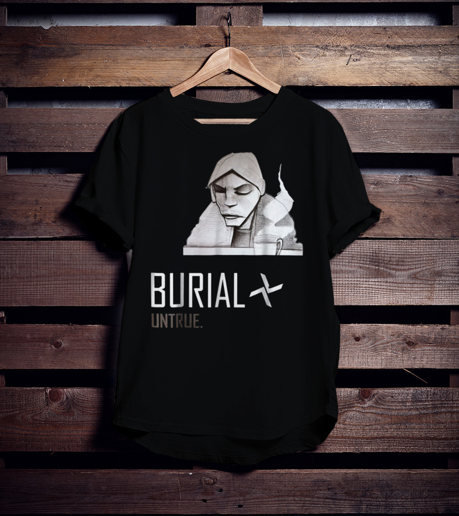 Burial Untrue Monochrome Hoodie Smoking Character T-Shirt