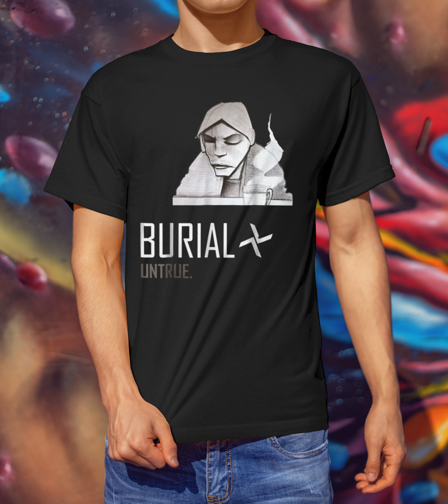 Burial Untrue Monochrome Hoodie Smoking Character T-Shirt