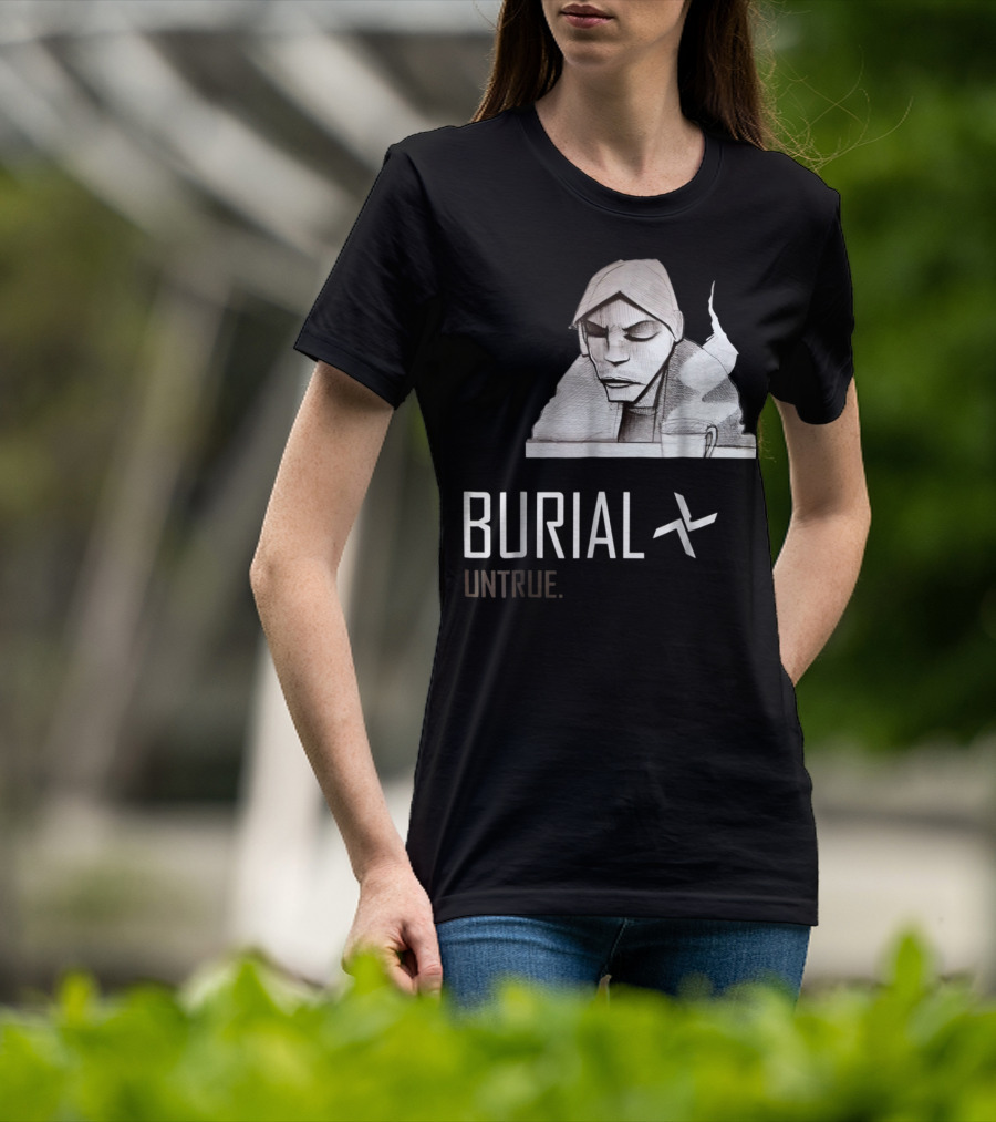 Burial Untrue Monochrome Hoodie Smoking Character T-Shirt