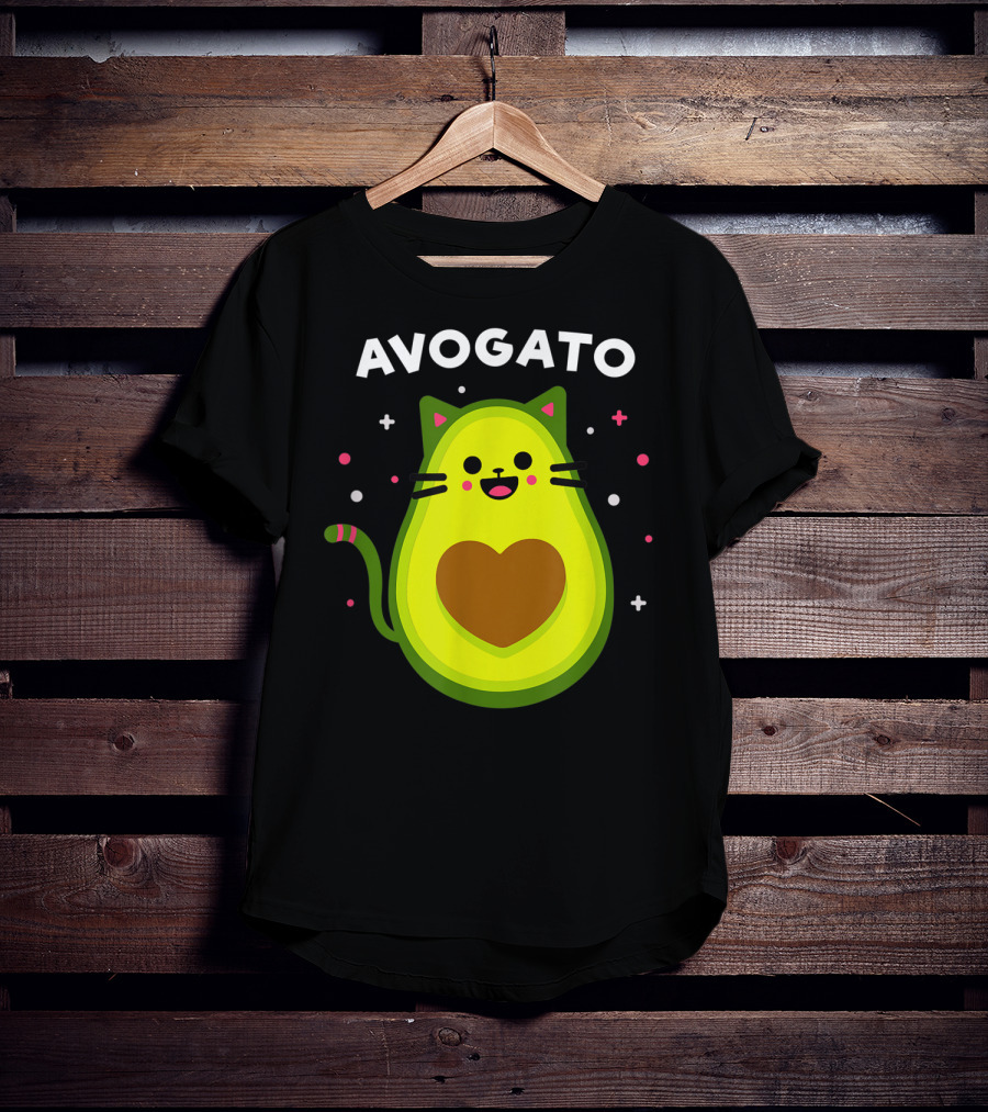 Avogato Cat Avocado Lover Cute Cat Avogato T-Shirt