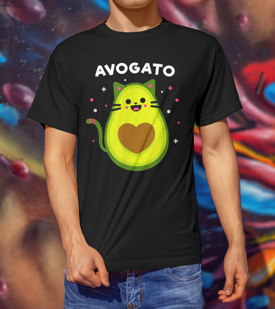 Avogato Cat Avocado Lover Cute Cat Avogato T-Shirt