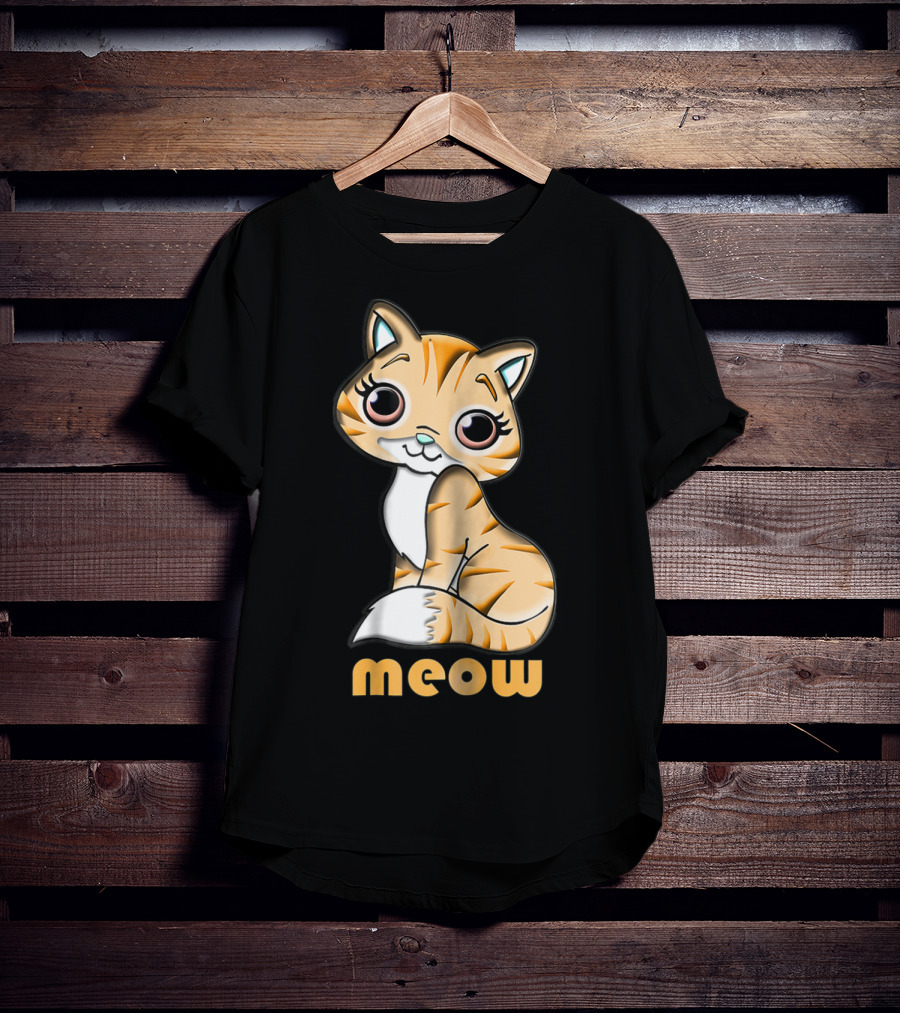 Meow Cutie Cat Adorable Feline T-Shirt