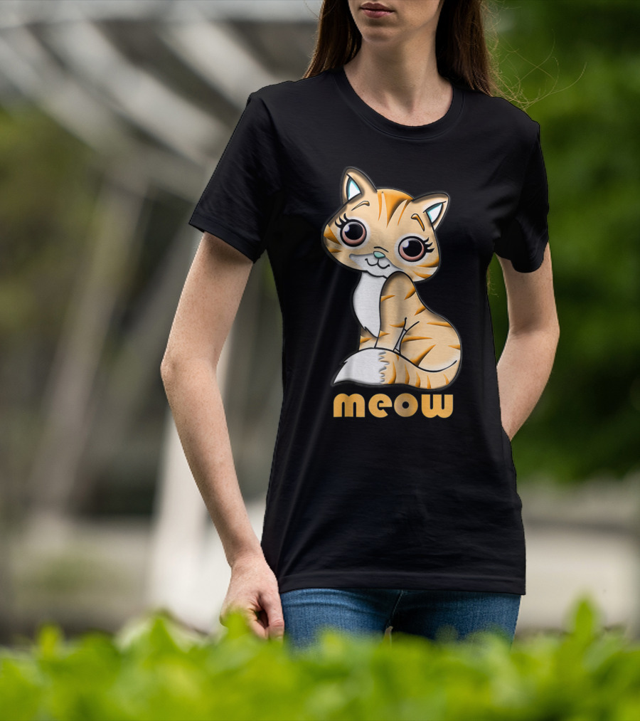 Meow Cutie Cat Adorable Feline T-Shirt