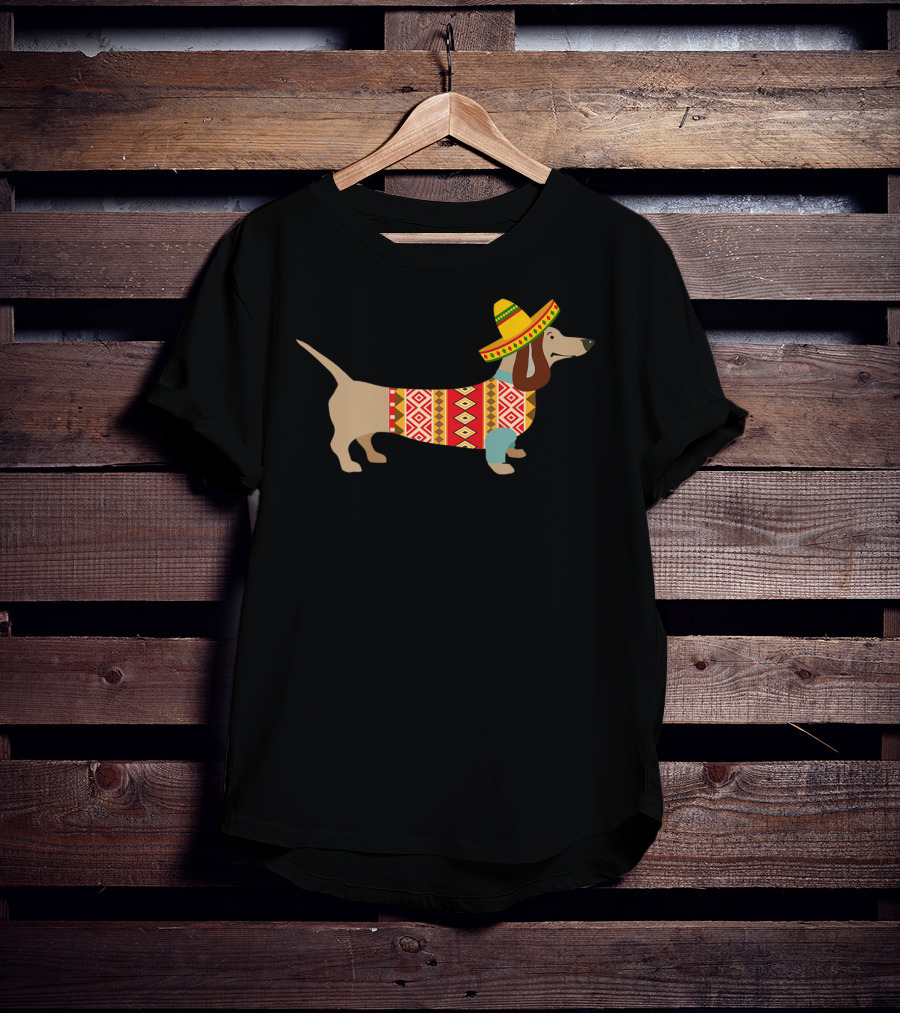 Daschund Cinco De Mayo Sombrero Doxie Fiesta T-Shirt
