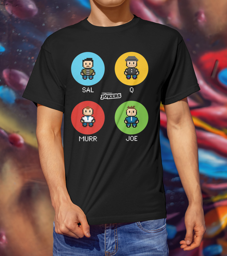 Sal Q Murr Joe Impractical Jokers Pixel T-Shirt