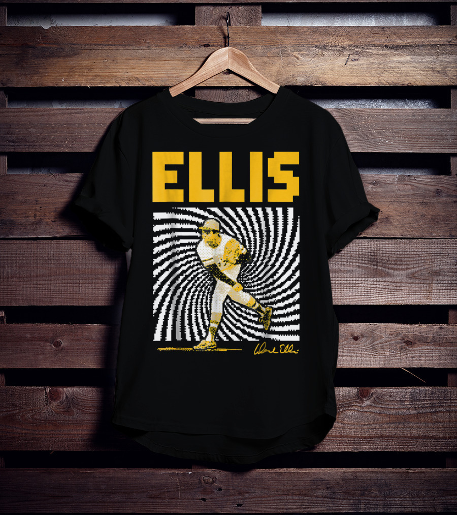 Dock Ellis Signature 8 Bit Spiral Pitching Image T-Shirt