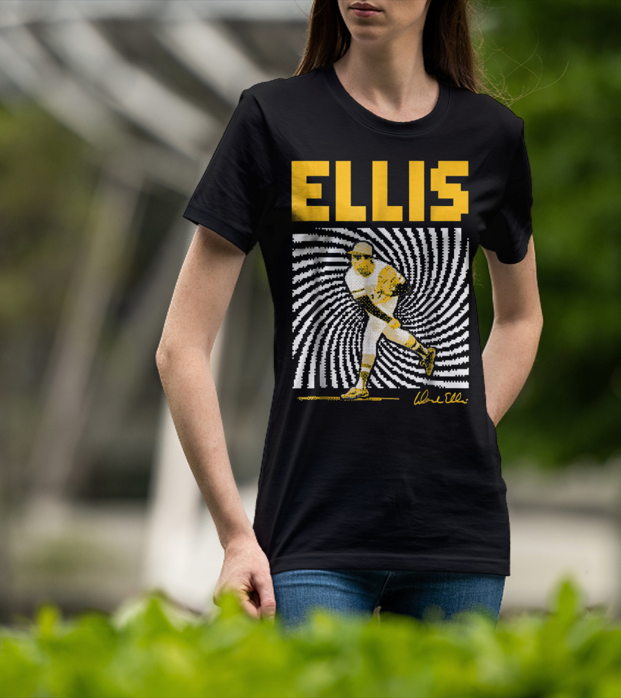 Dock Ellis Signature 8 Bit Spiral Pitching Image T-Shirt