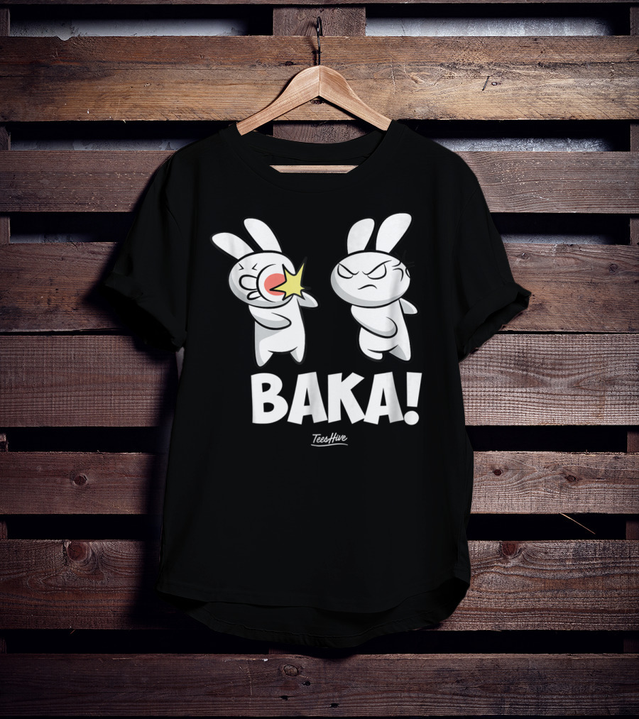 Baka Anime Rabbit Slap Funny Japanese Anime Lover T-Shirt