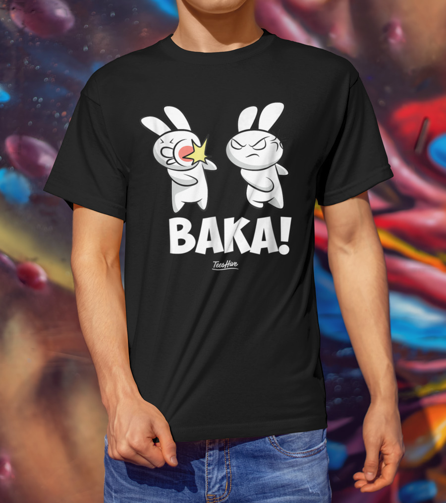 Baka Anime Rabbit Slap Funny Japanese Anime Lover T-Shirt
