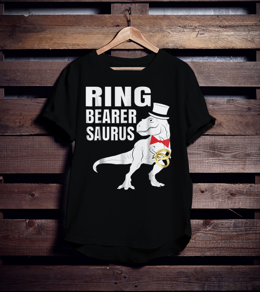 Ring Bearer Saurus Dinosaur Rex Wedding Party T-Shirt