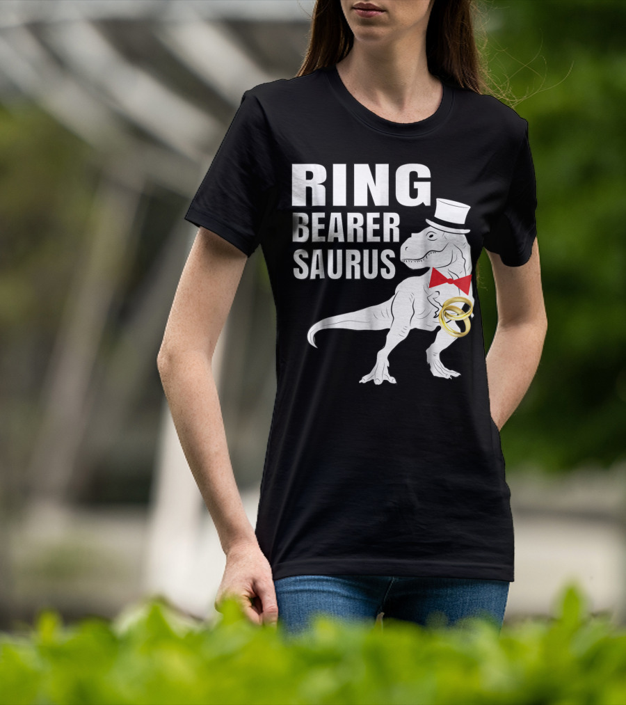 Ring Bearer Saurus Dinosaur Rex Wedding Party T-Shirt