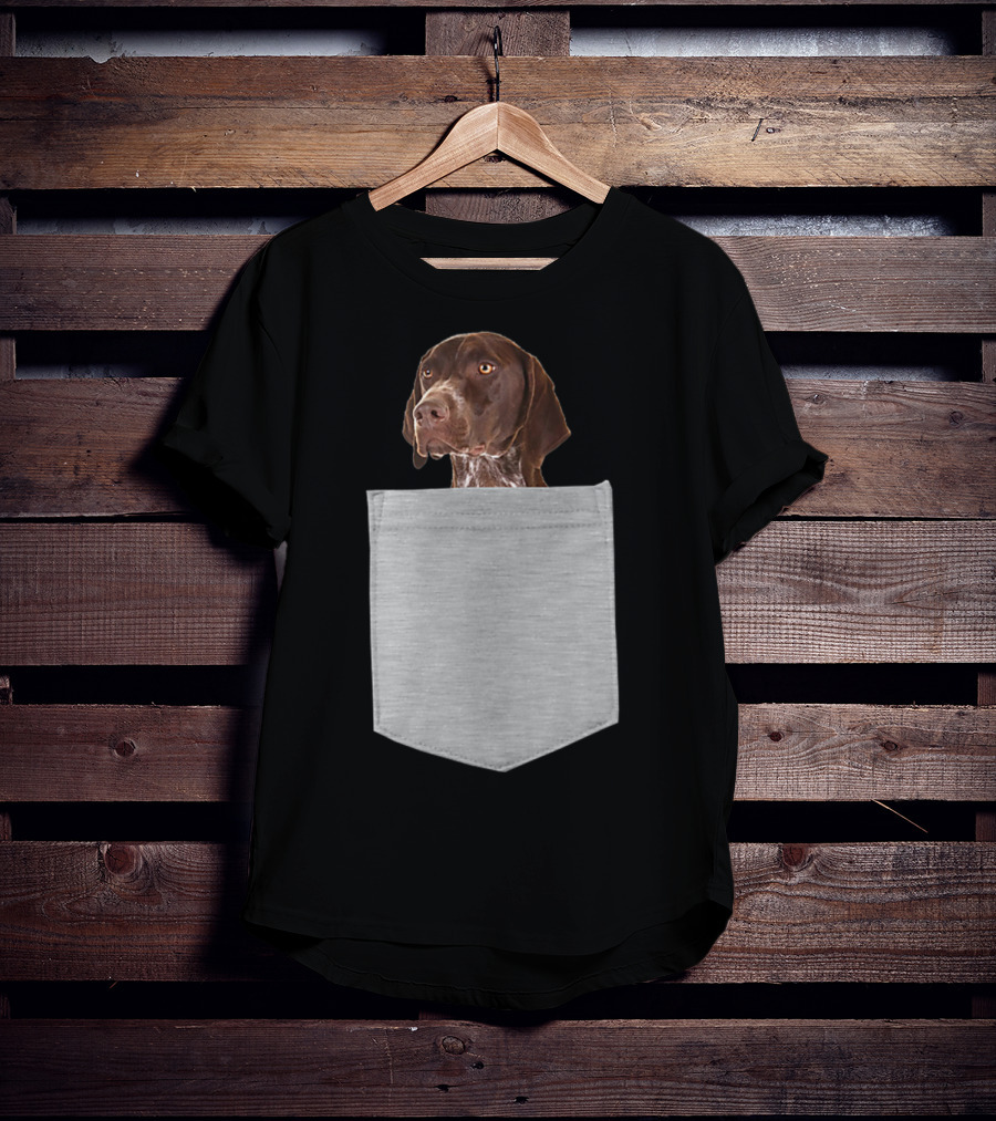 German Shorthair Pointer Dog In Your Pocket T-Shirt