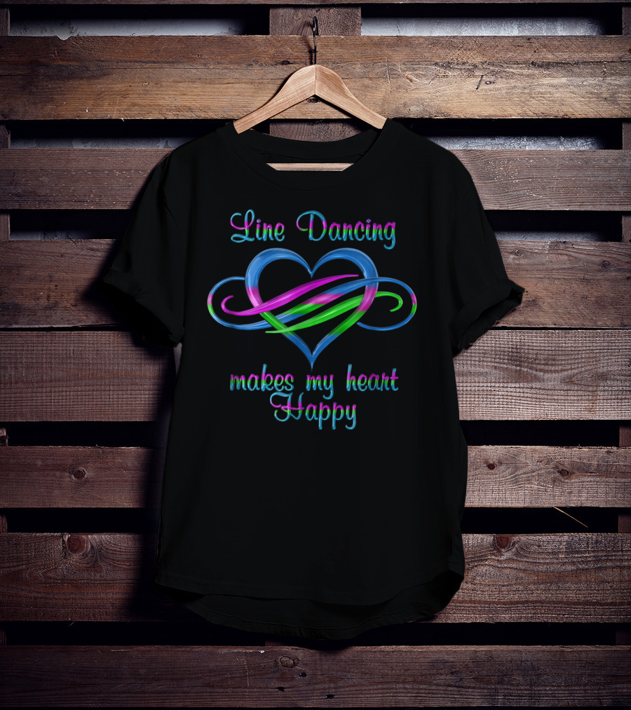 Line Dancing Makes My Heart Happy T-Shirt