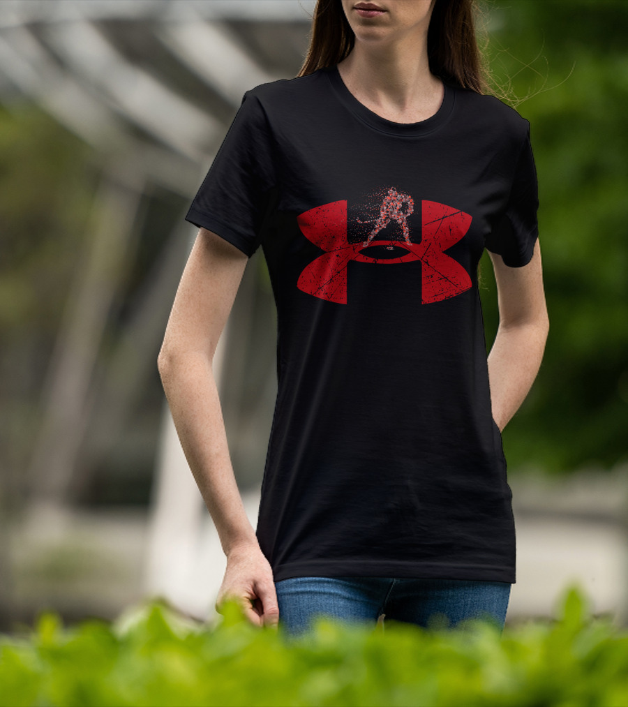 Under Armour Hockey Logo Player Silhouette T-Shirt