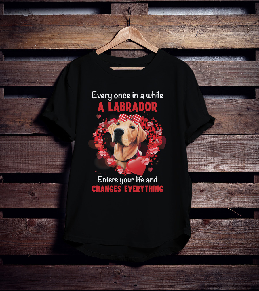 Every Once In A While A Labrador Enters Your Life And Changes Everything T-Shirt