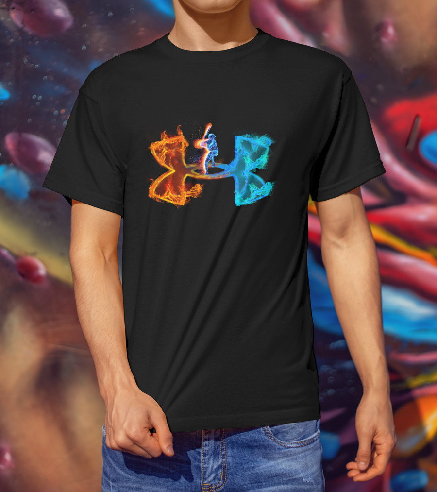 Under Armour Fiery Baseball Player T-Shirt