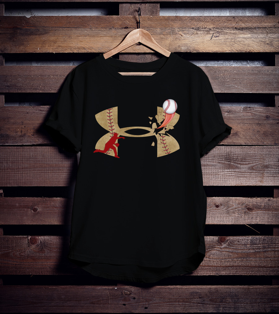 Under Armour Baseball Impact Logo With Pitcher And Breaking Ball T-Shirt
