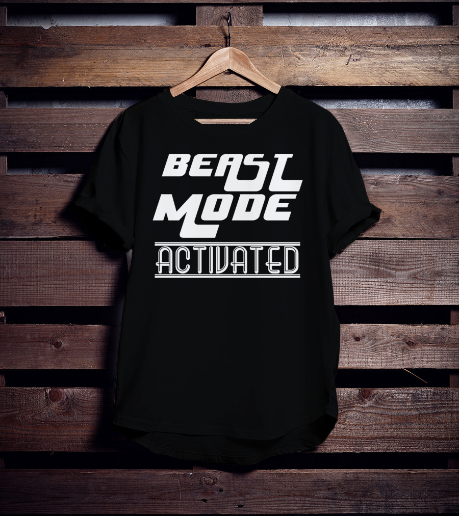 Beast Mode Activated Bold Athletic Motivation T-Shirt